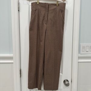 High Waisted Plaid Dress Pants